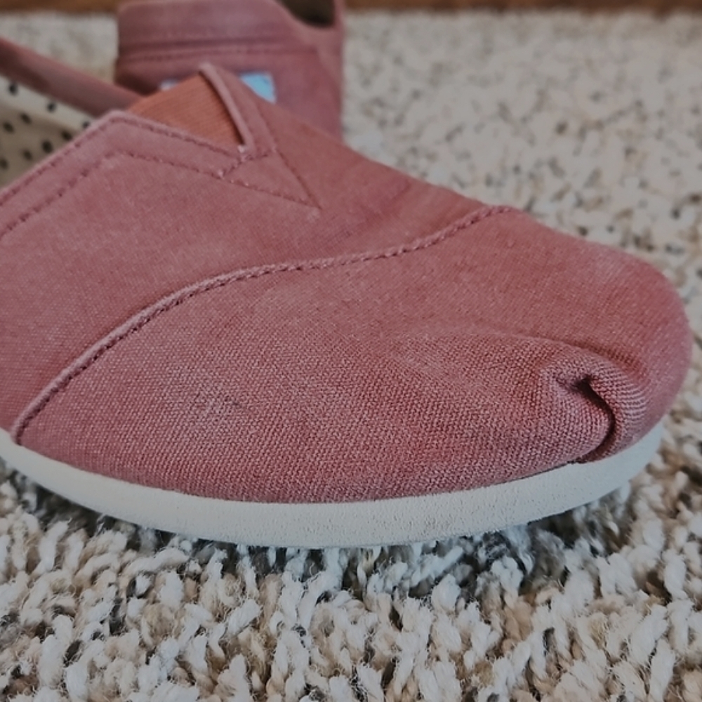 Toms Wmns Picante Red Canvas Classic Alparagata Vegan Loafers Slip-On Flats W8.5 - Picture 8 of 13